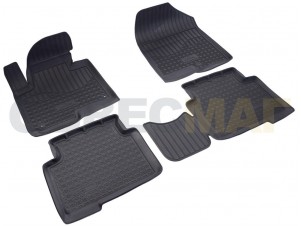 Коврики в салон Norplast полиуретан чёрные 5 мест для Hyundai Santa Fe/Santa Fe Grand № NPA11-C31-520