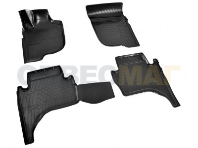 Коврики в салон Norplast полиуретан чёрные для Mitsubishi L200 2015-2021