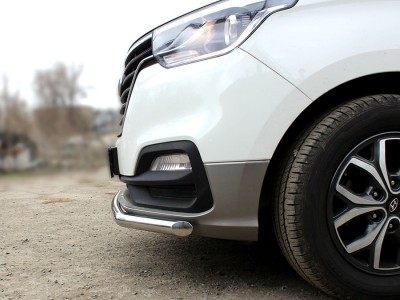 Защита переднего бампера одинарная d-53 Технотек для Hyundai H-1 Starex 2017 – н.в.