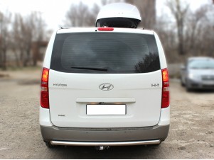 Защита заднего бампера радиусная одинарная d-53 для Hyundai H-1 Starex 2017 – н.в. HYH117_3