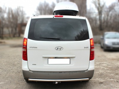 Защита заднего бампера радиусная одинарная d-53 Технотек для Hyundai H-1 Starex 2017 – н.в.
