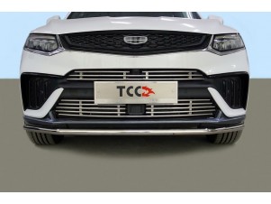Решетка радиатора верхняя 12 мм для Geely Tugella I Рестайлинг 2022 – н.в.  GEELTUG22-01
