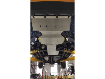 Защита картера, КПП и РК (алюминий 4 мм) для Dongfeng DF6 2022-н.в. (4 части)