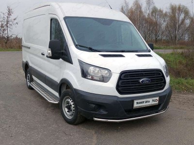 Защита переднего бампера 42 мм ТСС для Ford Transit 2014-2021