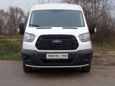 Защита переднего бампера 42 мм ТСС для Ford Transit 2014-2021