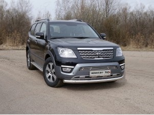 Защита переднего бампера 76 мм для Kia Mohave № KIAMOH17-10