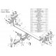 Фаркоп для Exeed TXL M32T 2021-н.в., CheryExeed TXL M32T 2020-2021 съемное крепление шара под американский квадрат