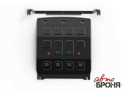 Защита картера + комплект крепежа, АвтоБРОНЯ, Сталь для EXEED VX, V-2,0, робот, полный, 2020-н.в.; EXEED TXL, V-2,0, робот, полный, 2020-н.в.