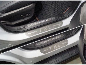Накладки на пороги (лист шлифованный надпись TXL) 4шт для Exeed TXL 1.6L Turbo 4WD 2021 – н.в. EXEEDTXL21-04