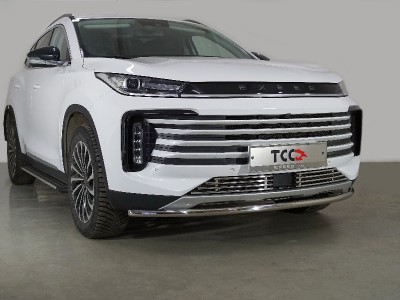 Защита передняя нижняя 42,4 мм ТСС для Exeed TXL 1.6L Turbo 4WD 2021 – н.в.