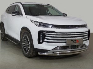 Защита передняя нижняя (двойная) 60,3/42,4 мм для Exeed TXL 1.6L Turbo 4WD 2021 – н.в. EXEEDTXL21-16