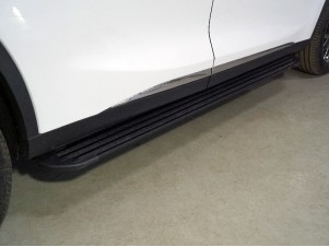 Пороги алюминиевые Slim Line Black 1820 мм для Exeed TXL 1.6L Turbo 4WD 2021 – н.в. EXEEDTXL21-28B