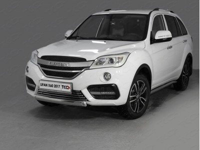 Накладка решетки радиатора 16 мм ТСС для Lifan X60 2016-2021