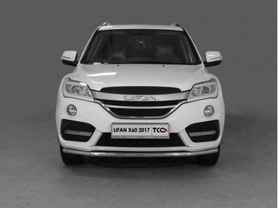 Защита переднего бампера 42 мм ТСС для Lifan X60 2016-2021