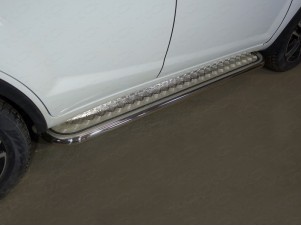 Пороги с площадкой алюминиевый лист 60 мм для Lifan X60 № LIFX6017-16