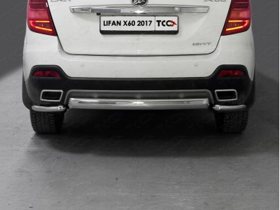 Защита задняя уголки 42 мм ТСС для Lifan X60 2016-2021