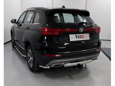 Защита задняя уголки 42 мм ТСС для Changan CS75 2020-2021