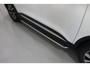 Пороги с площадкой алюминиевый лист 42 мм для Chery Tiggo 7 Pro № CHERTIG7P20-25