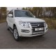 Защита переднего бампера 76 мм ТСС для Mitsubishi Pajero 4 2014-2021