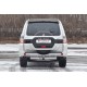 Фаркоп с нержавеющей накладкой для Mitsubishi Pajero 2015-2020 съемное крепление шара под американский квадрат