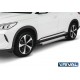 Порог-площадка "Silver" F180AL Rival + комплект крепежа BYD Song Plus 2023-н.в. (V - 1.5 PHEV, 4WD)