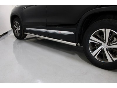 Пороги труба 60 мм ТСС для Changan CS75 2020-2021