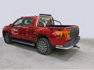 Защита кузова и заднего стекла 76,1 мм со светодиодной фарой для Foton Tunland G9 2.0 Diesel АКПП 4WD 2021-н.в. №FOTTUNG925-28