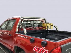 Защита кузова и заднего стекла (без надписи) 76,1 мм для Foton Tunland G9 2.0 Diesel АКПП 4WD 2021-н.в. №FOTTUNG925-26