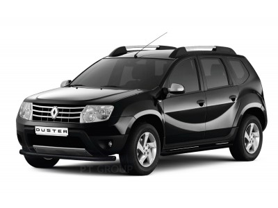 Защита порогов вогнутая d=63 мм ШАГРЕНЬ (ППК) для Renault Duster 2012-2020, Nissan Terrano 2014-2022