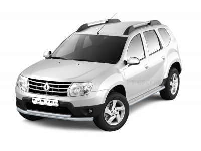 Защита порогов с алюм. площадкой d=51 мм «Эстонец» ИСКРА (ППК) для Renault Duster 2012-2020, Nissan Terrano 2014-2022