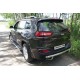 Защита заднего бампера центральная 60-42 мм ТСС для Jeep Cherokee 2014-2018