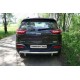 Защита заднего бампера центральная 60-42 мм ТСС для Jeep Cherokee 2014-2018