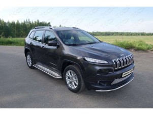 Защита переднего бампера 42 мм для Jeep Cherokee № JEEPCHER14-02