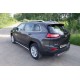 Защита заднего бампера овальная 75-42 мм ТСС для Jeep Cherokee 2014-2018