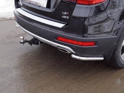 Защита задняя уголки 42 мм ТСС для Haval H6 2014-2020