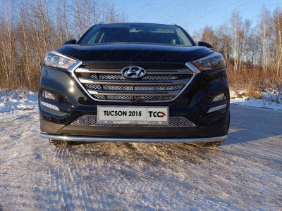 Защита переднего бампера 42 мм ТСС для Hyundai Tucson 2015-2018