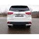 Защита задняя овальные уголки 75х42 мм ТСС для Toyota Highlander 2017-2020