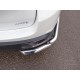 Защита задняя двойные уголки 60-42 мм ТСС для Toyota Highlander 2017-2020