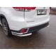 Защита задняя двойные уголки 60-42 мм ТСС для Toyota Highlander 2017-2020