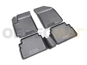 Коврики в салон Element на седан 4 шт полиуретан на Ravon R3 № ELEMENT10402210k