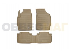Коврики в салон Element полиуретан бежевые 2 штуки на Ford Escape № ELEMENT1624212