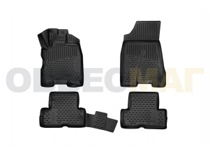 Коврики 3D в салон Element полиуретан 4 штуки на правый руль на Nissan X-Trail T31 № ELEMENT3D3669210