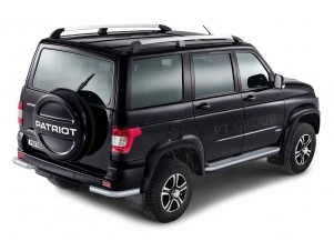 Защита порогов с алюм. площадкой d=51 мм ИСКРА (ППК) для UAZ Patriot 2014-н.в. №UZP-14-330301.11