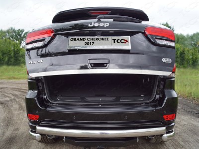 Накладка на заднюю дверь (лист шлифованный) ТСС для Jeep Grand Cherokee IV Рестайлинг 2013 – 2022