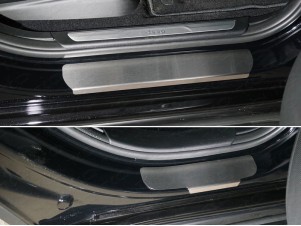Накладки на пороги (лист шлифованный) 4шт для Jeep Grand Cherokee IV Рестайлинг 2013 – 2022 GRCHER17-03
