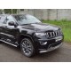 Защита передняя (овальная длинная) 75х42 мм ТСС для Jeep Grand Cherokee IV Рестайлинг 2013 – 2022