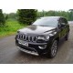 Защита передняя (овальная короткая) 75х42 мм ТСС для Jeep Grand Cherokee IV Рестайлинг 2013 – 2022