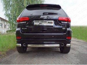 Защита задняя (центральная овальная) 75х42 мм для Jeep Grand Cherokee IV Рестайлинг 2013 – 2022 GRCHER17-25