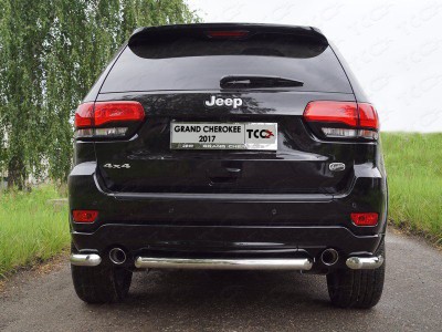 Защита задняя (центральная) 60,3 мм ТСС для Jeep Grand Cherokee IV Рестайлинг 2013 – 2022