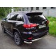 Защита задняя (овальная длинная) 75х42 мм ТСС для Jeep Grand Cherokee IV Рестайлинг 2013 – 2022
